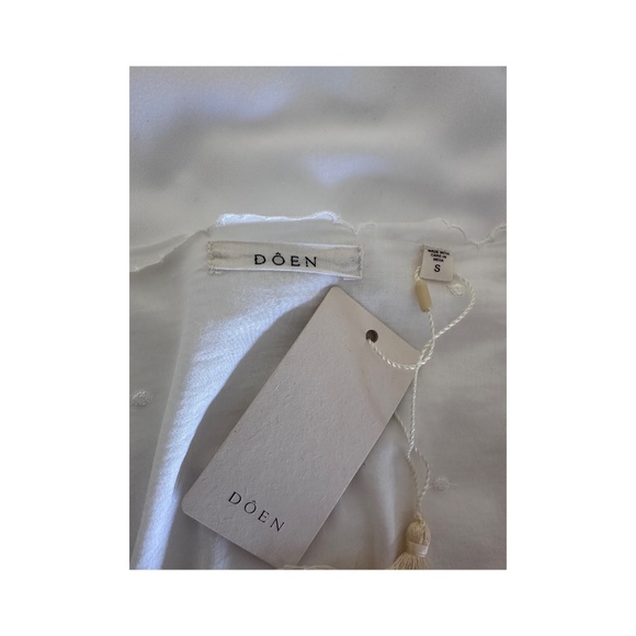 DÔEN Kacy Embroidered Cotton-Voile Top NWT - Picture 6 of 6